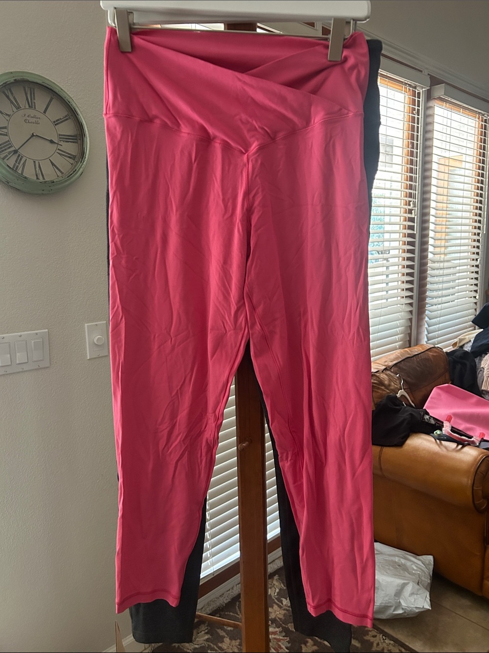 aerie Pink High-Waist Crossover Leggings VGUC